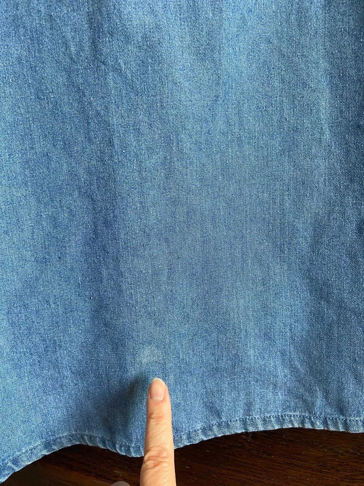 Vestido jeans de alças, bolso central, folgado. Tamanho M/L – photo 13